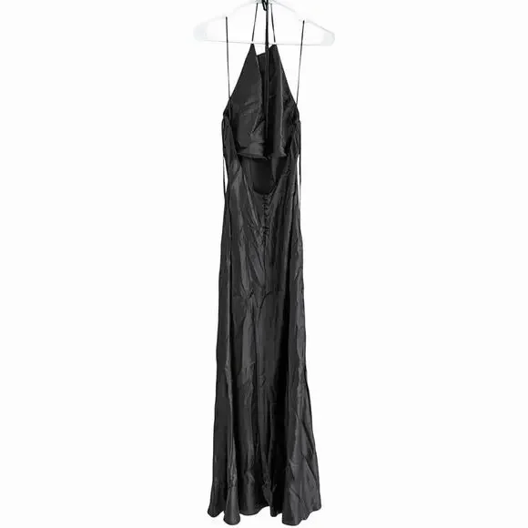 Reformation Jeany Silk Dress Black - Picture 8 of 12